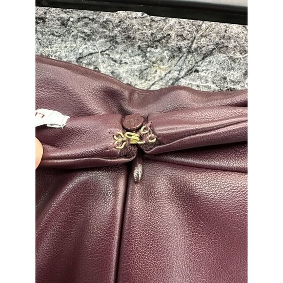 Liz Claiborne Red Faux Leather A-Line Skirt Sz 14 Career Office Wear - Picture 7 of 7